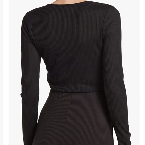 ASTR The Label Twist Cutout Bodysuit Black - Picture 2 of 4